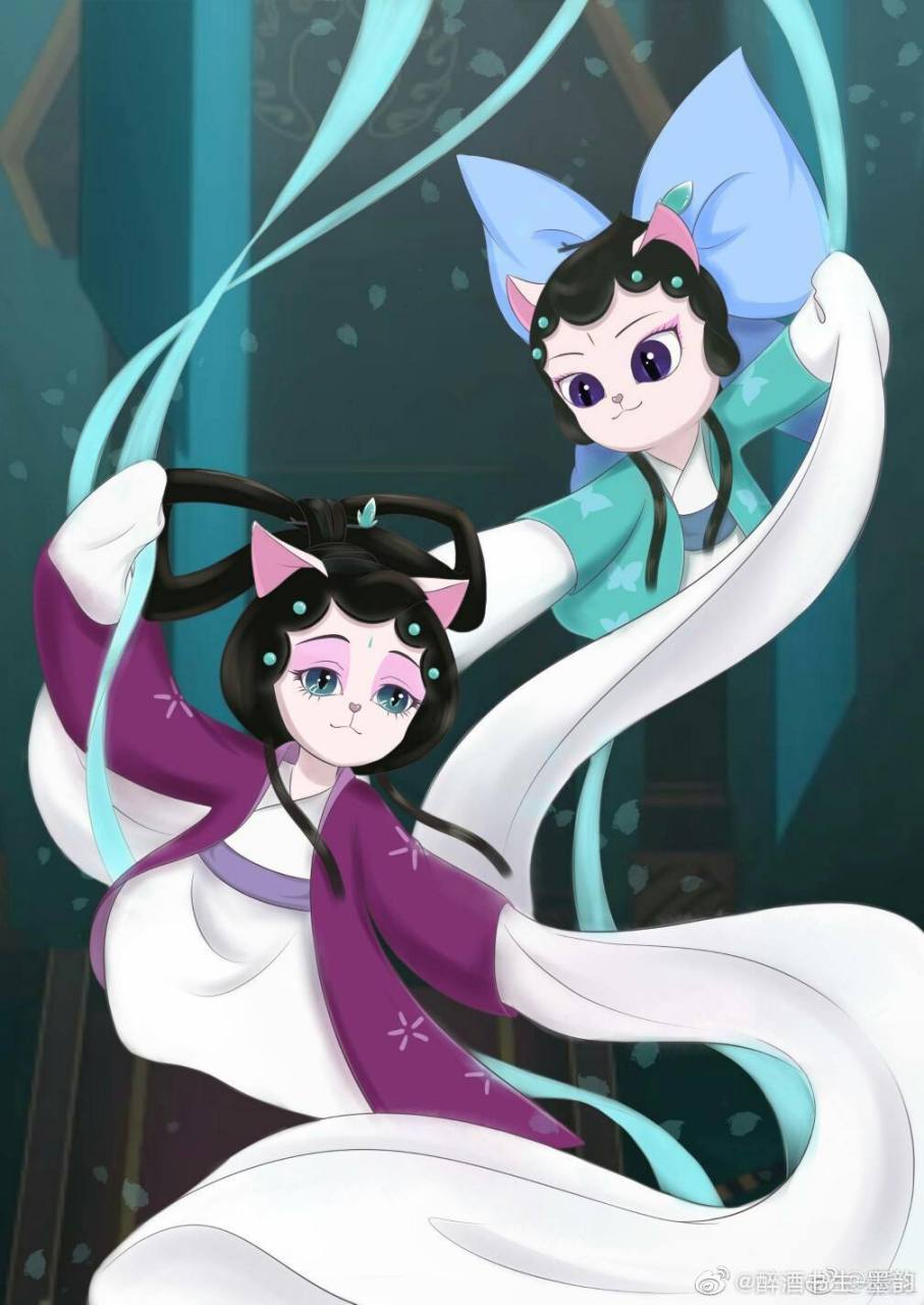 京剧猫:墨紫和小青