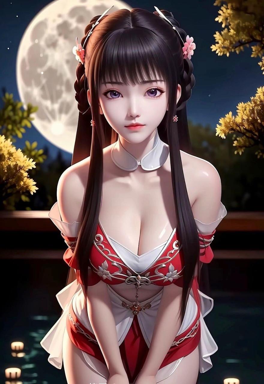『ai绘画 月婵』#动漫头像和壁纸# #完美身材的女神