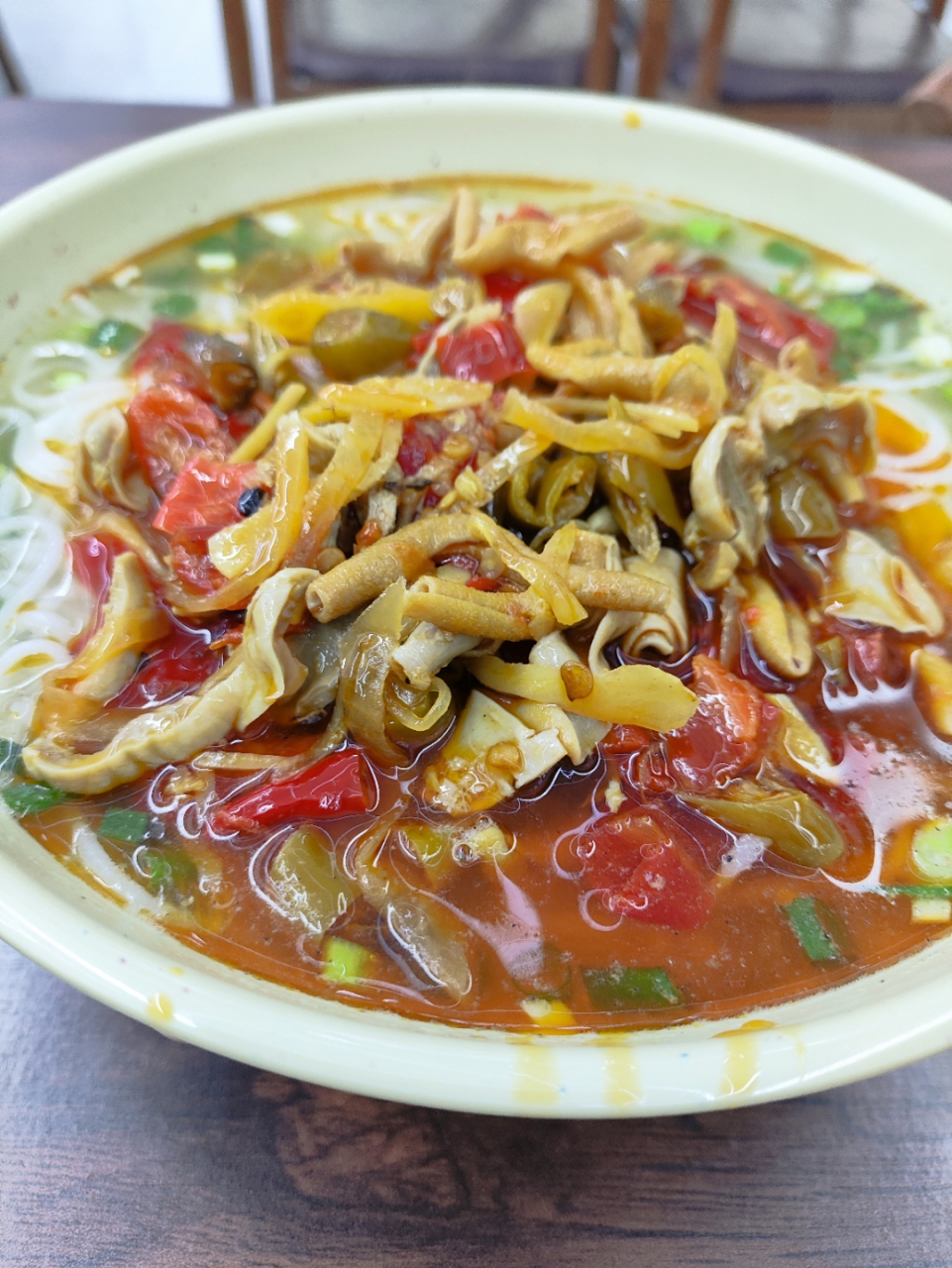 泡椒鸡杂粉,好吃的鸡杂