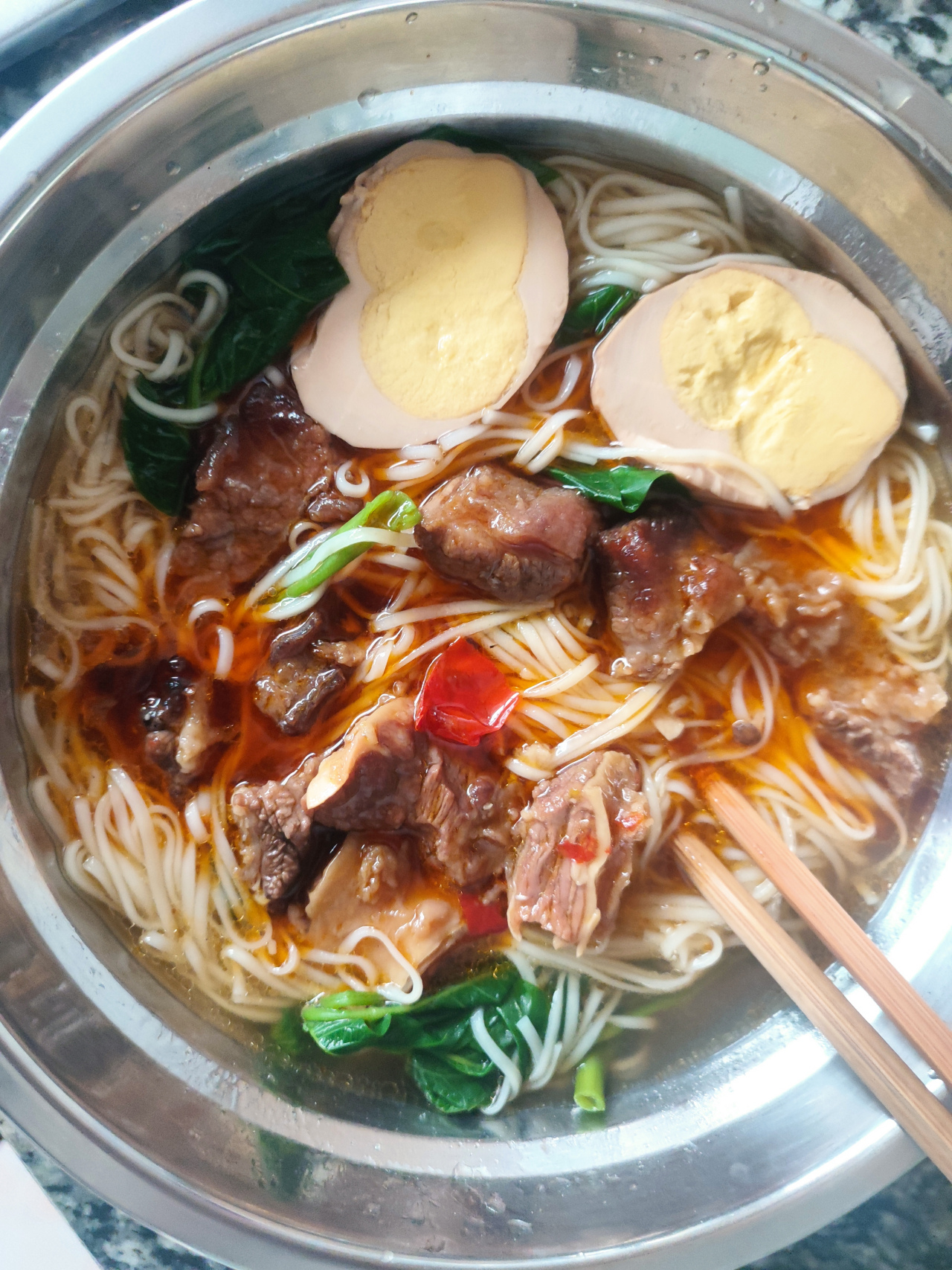 超豪华牛肉面,儿子的最爱