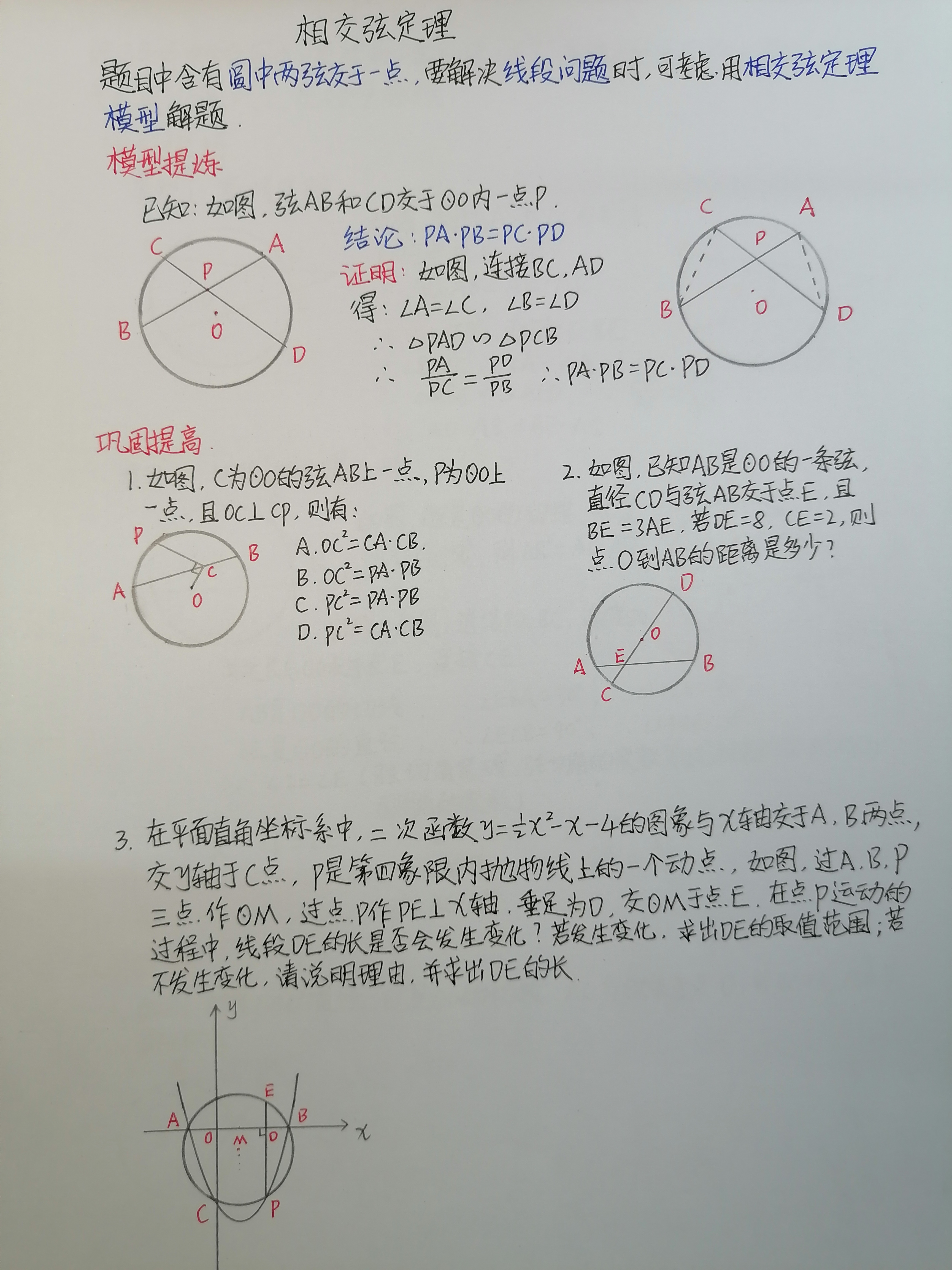 相交弦定理图片