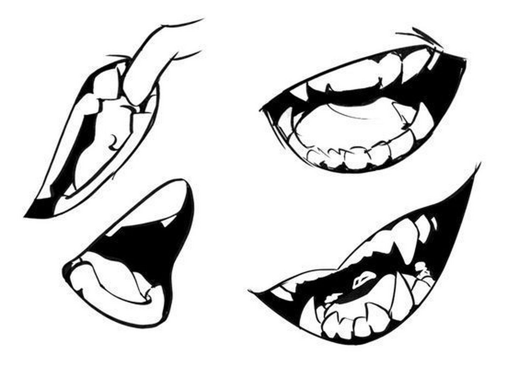 嘴巴绘画参考#绘画素材# #插画# #绘画