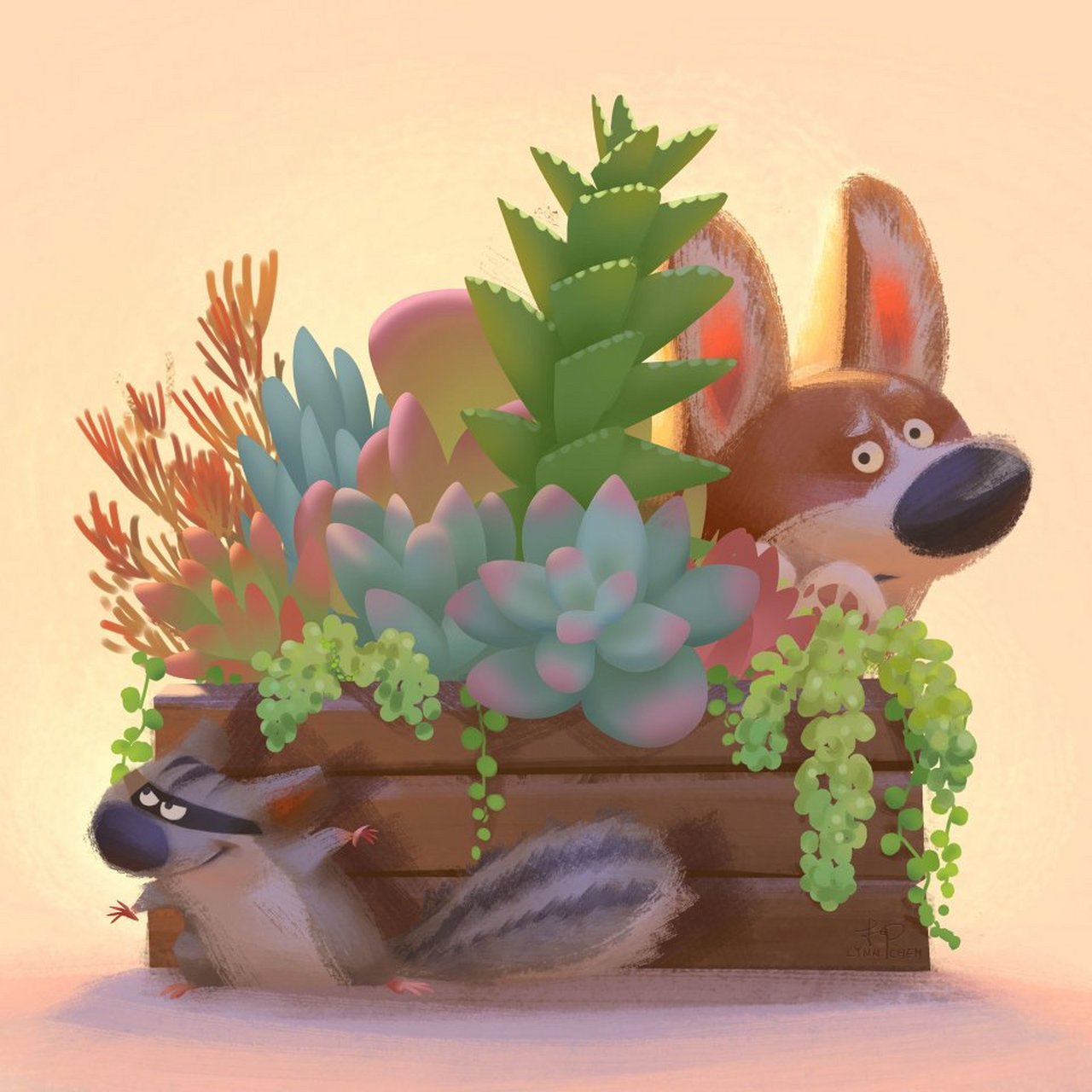 每日打卡# #萌宠# 画师:lynn chen 柯基柯基柯基柯基柯基～柯基～萌 