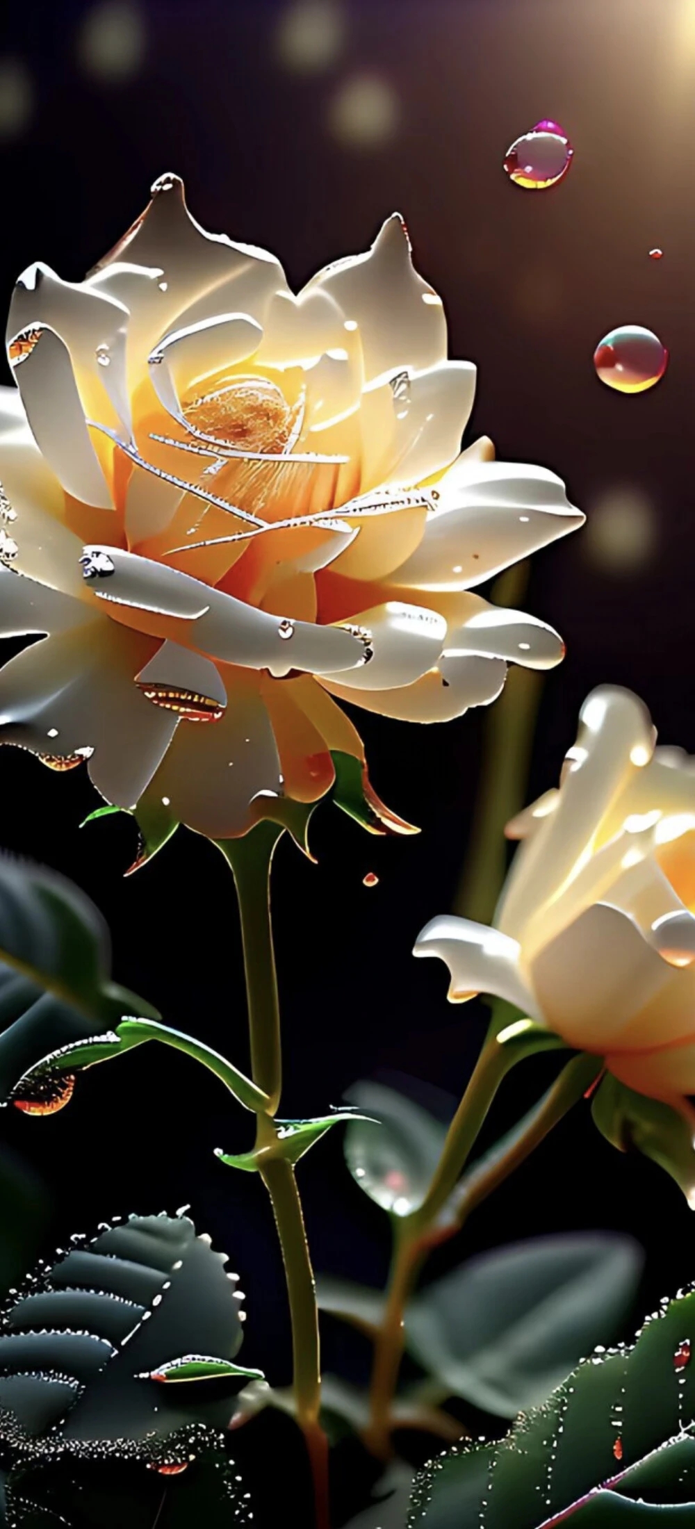 水晶花朵精美壁纸