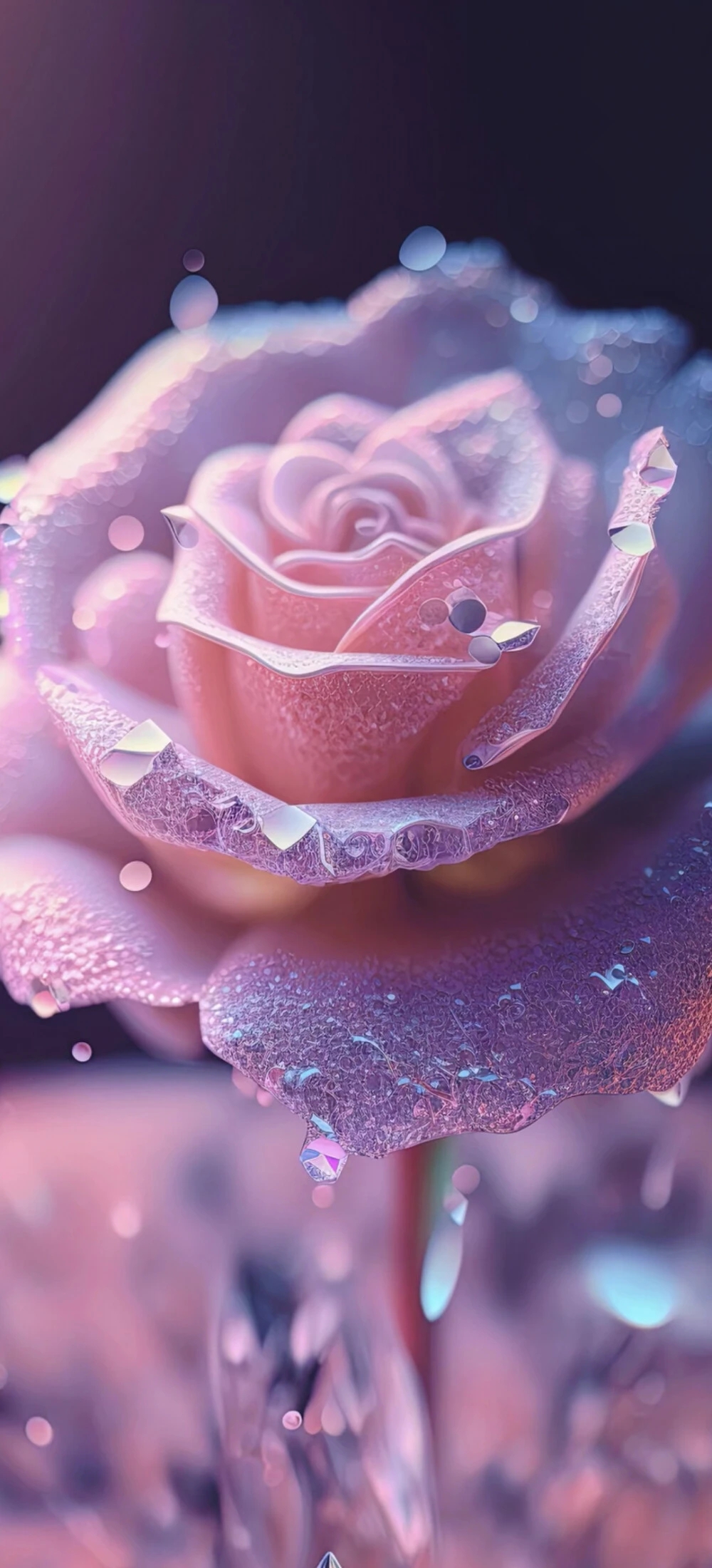 水晶花朵精美壁纸