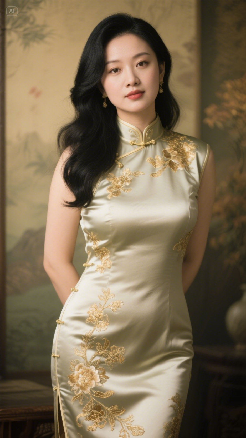 动态连更挑战# 旗袍美人,优雅转身,一瞥一笑间尽展东方韵味