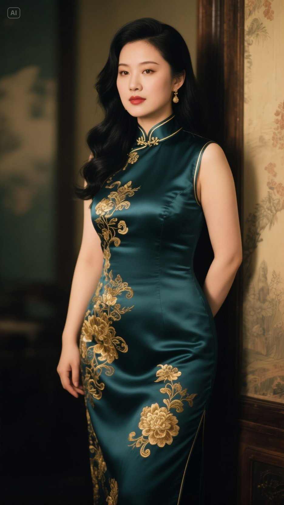 动态连更挑战# 旗袍美人,优雅转身,一瞥一笑间尽展东方韵味