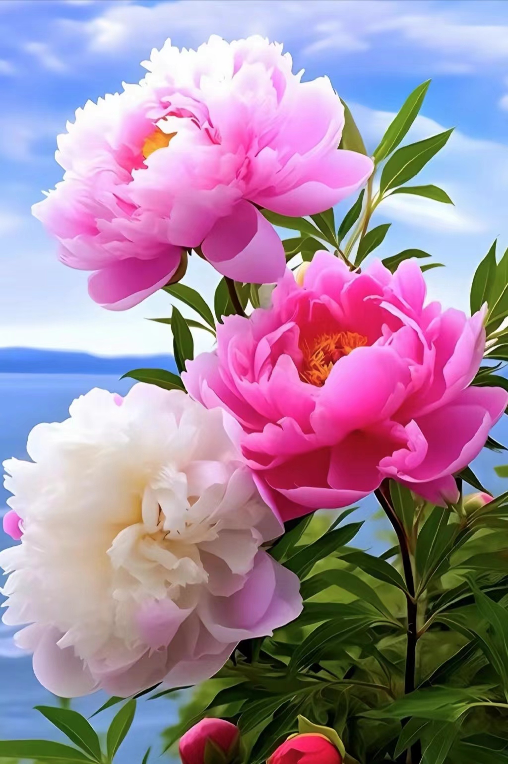 芍药盛放,艳丽动人,那娇艳的花朵如同闪烁的星辰,镶嵌在翠绿的大地上