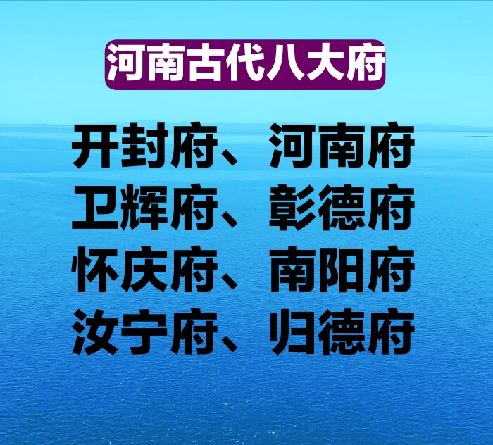 本文介绍了河南古代的八大府,包括开封府,河南府,卫辉府,彰德府,怀庆