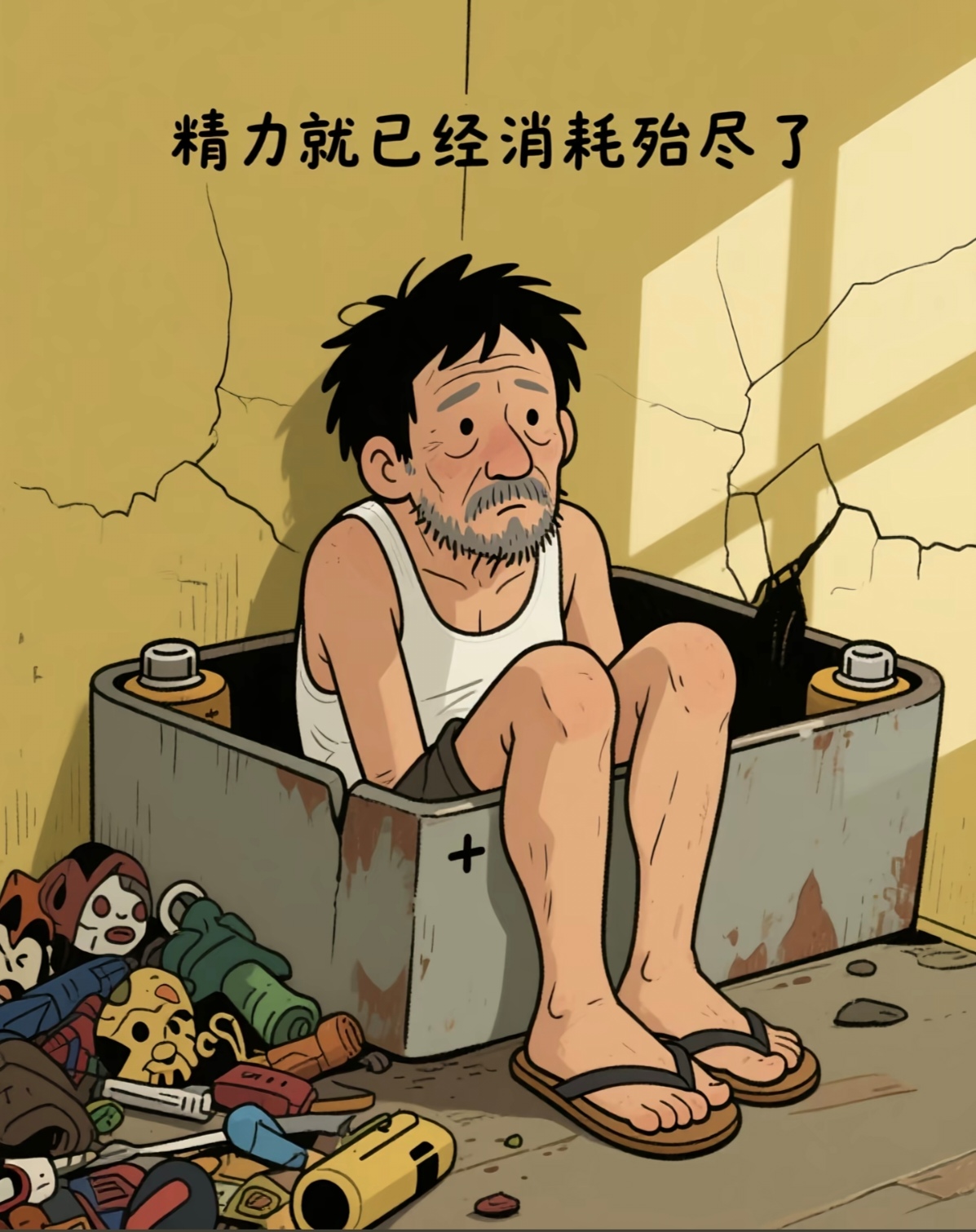 独自喝酒无助的图片瘦子中年谢顶司机卡通男人家庭地位低图片二话没说