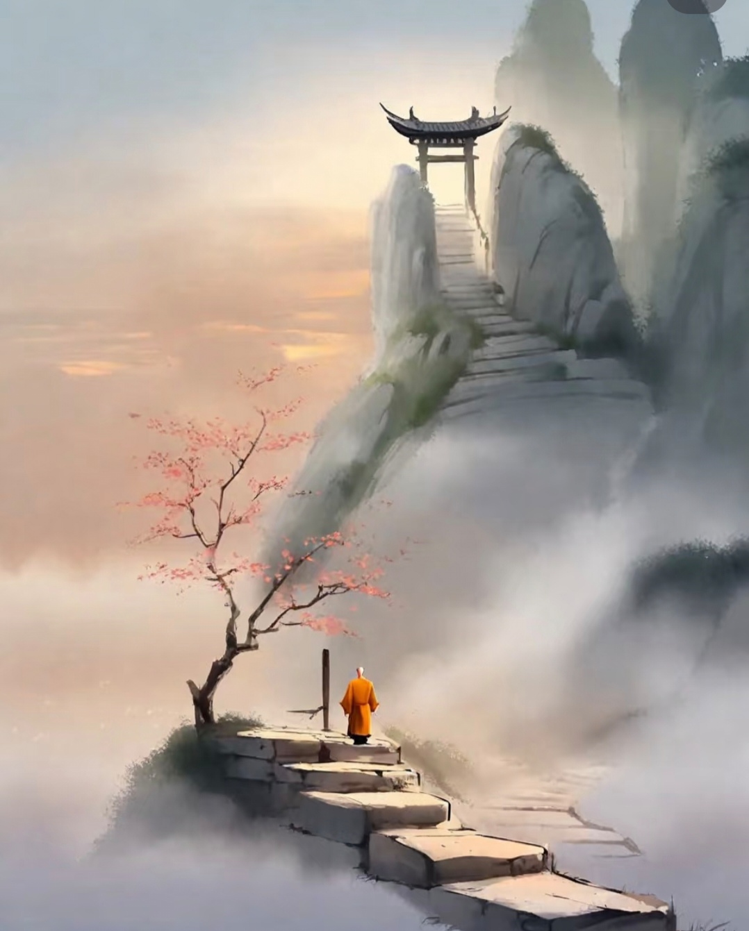 《禅意山间:修行者的静谧之路》