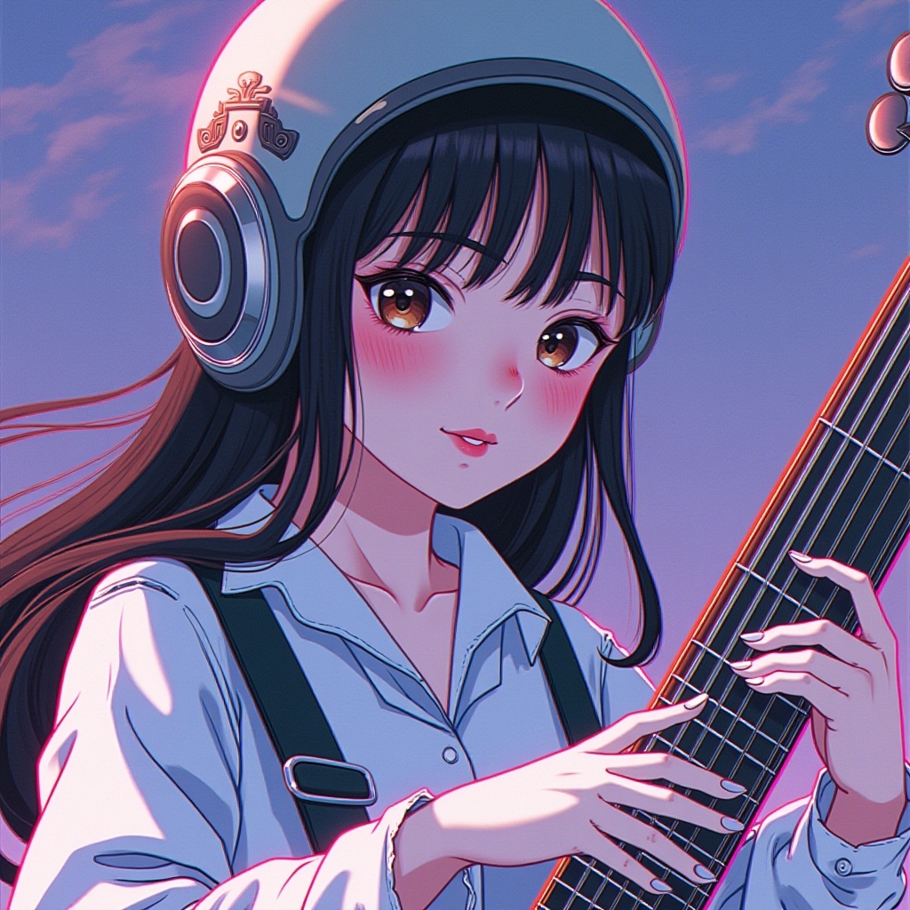 确定主题,女生弹吉他