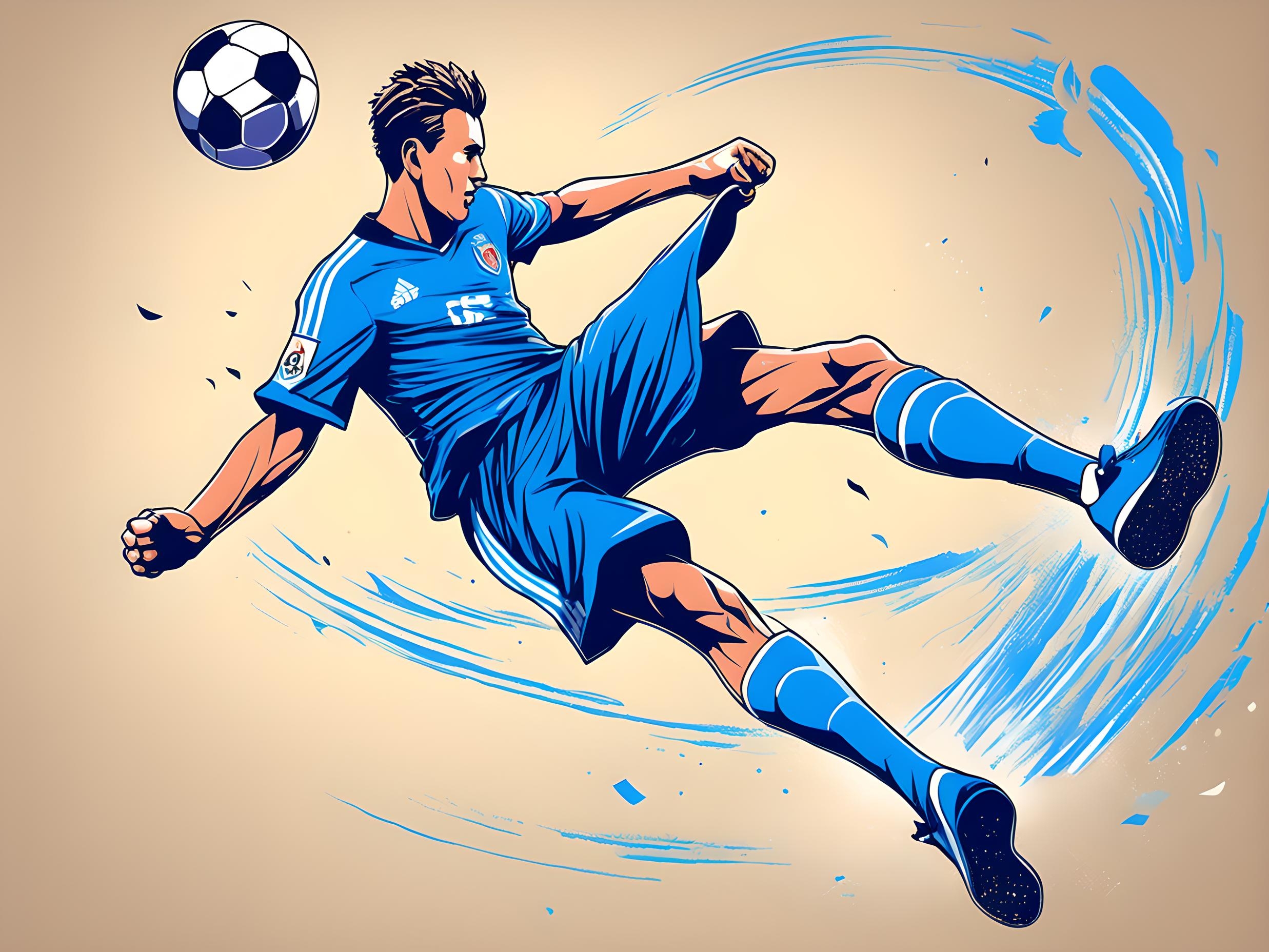 ai艺术插画:欧洲杯激战正酣,插画中的球员们仿佛跃然纸上,拼尽全力