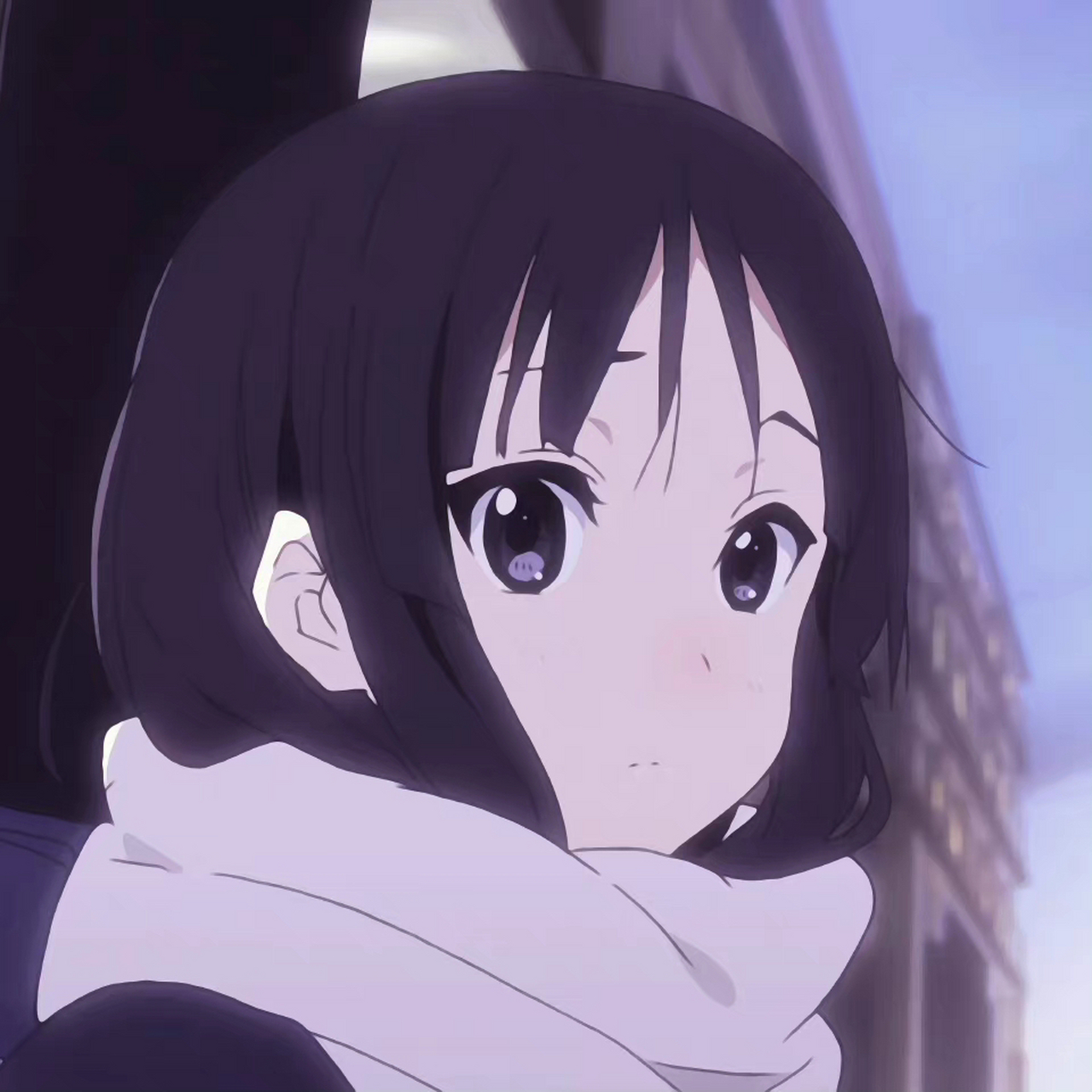 秋山澪|轻音少女头像 害羞,怕鬼故事的mio超可爱.