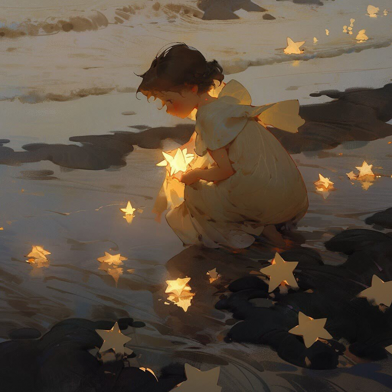 女孩动漫头像 眼里装着星辰,心中放下大海78#最靓头像壁纸征集赛