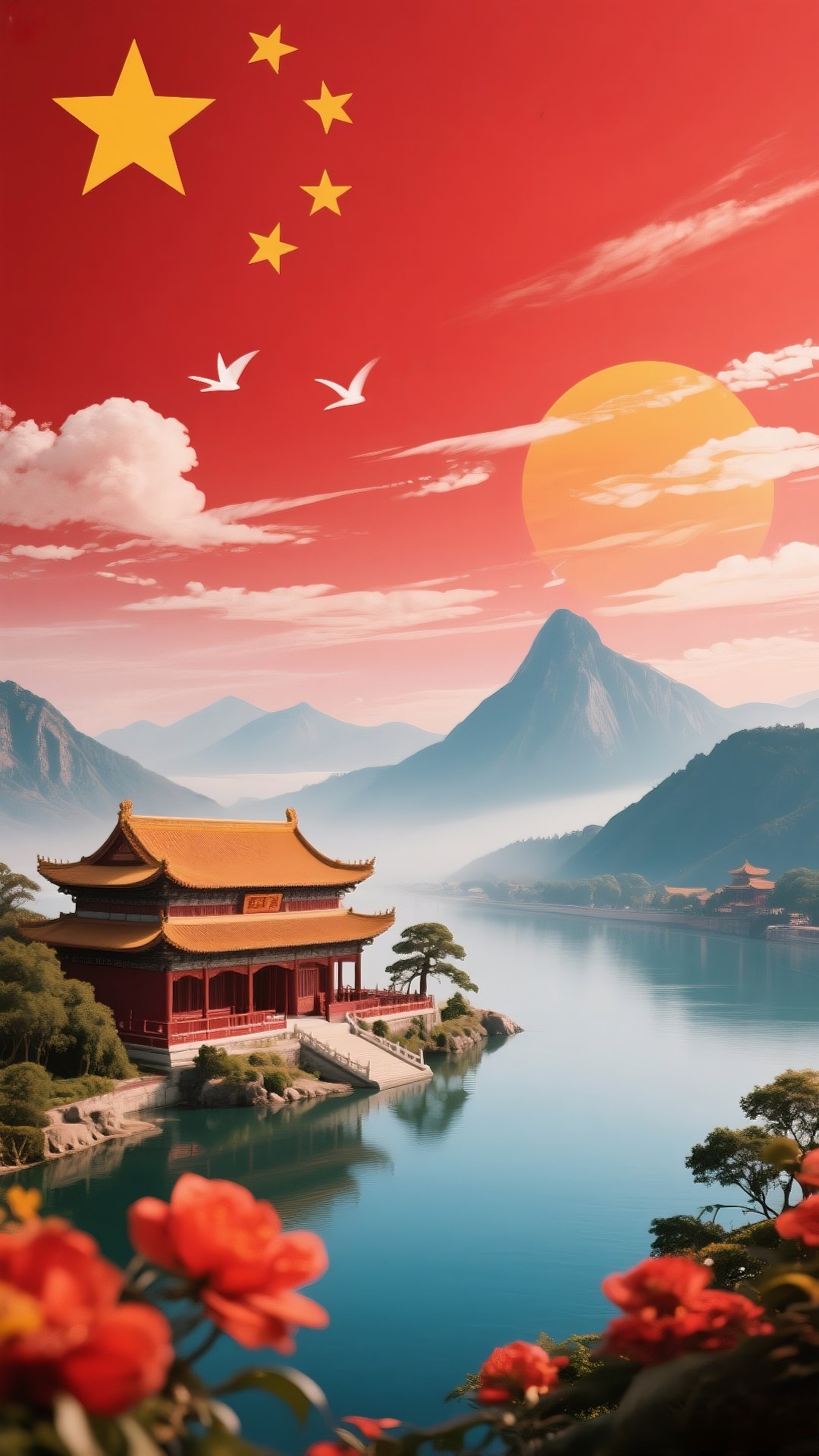 城市里的治愈系风景#泱泱华夏晕染最美千年之红,日照东方亦是世界