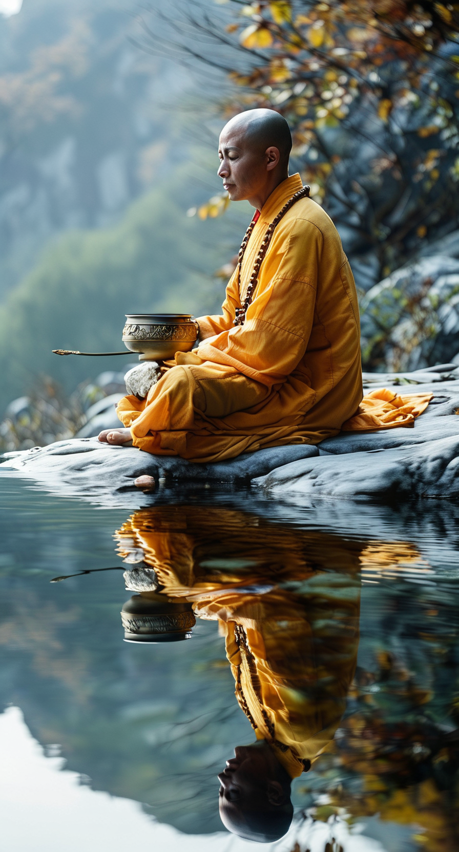 无求  深山古寺,苦行僧慧明每日只以清水度日,虔诚