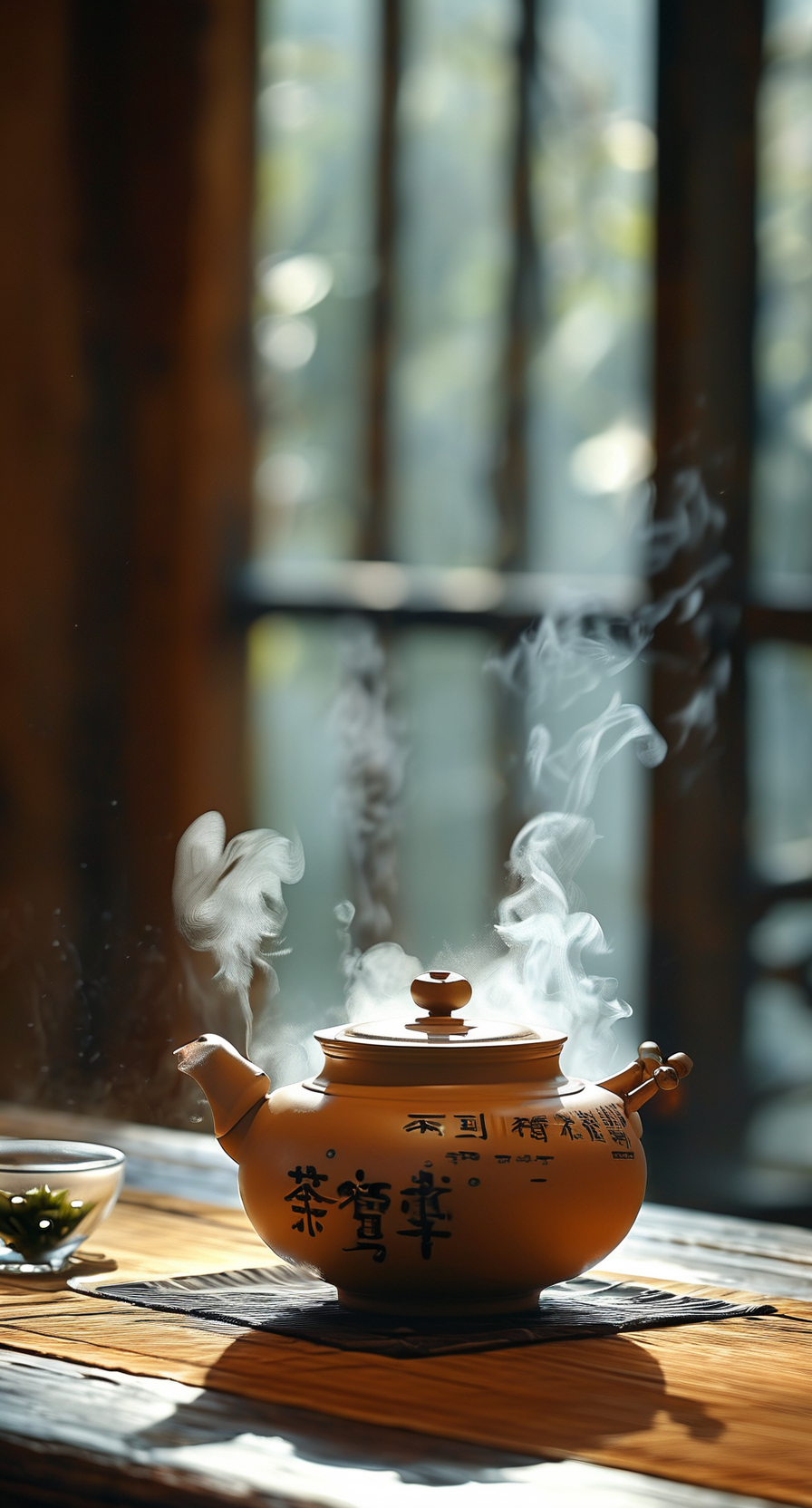 茶沸:在一个静谧的早晨,茶客来到高僧的茶室,满怀疑惑地询问:"何为禅?