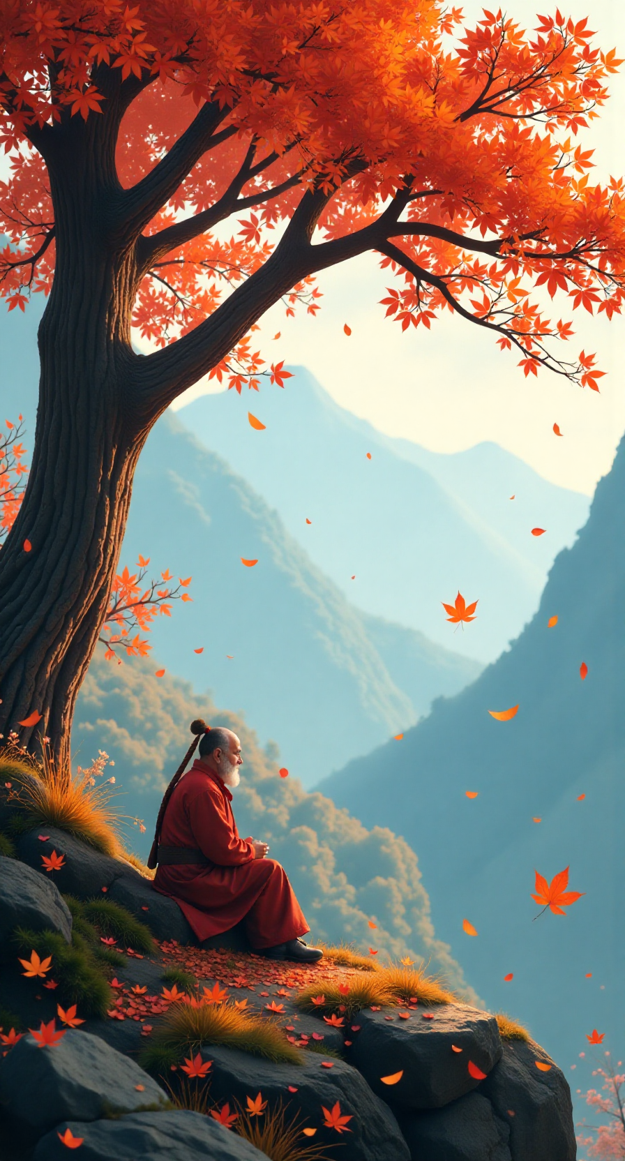 弟子小明走到老禅师身边,满脸困惑地问:"师父,人生究竟有什么意义?