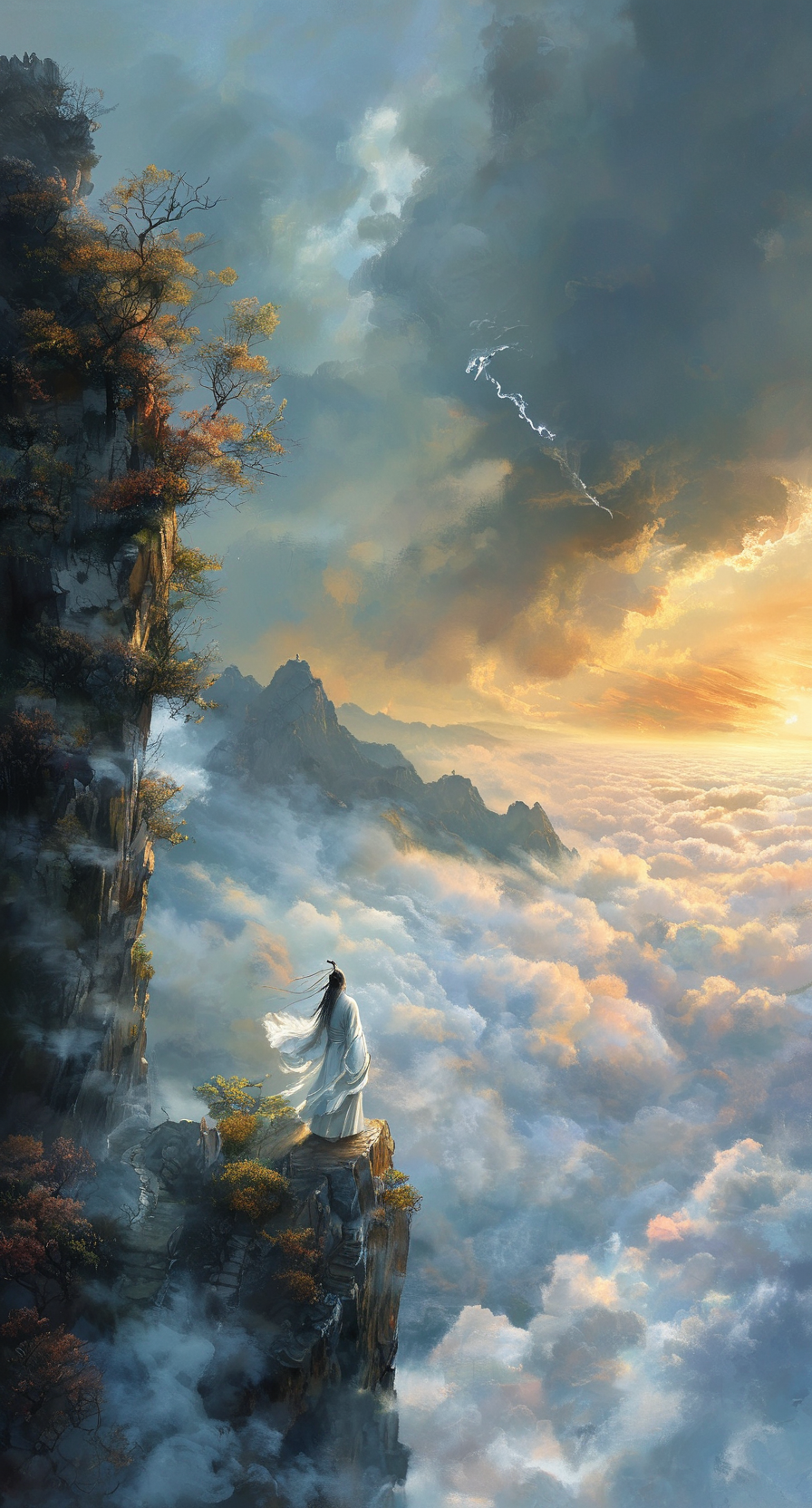 云迹三昧  终南山巅,终年云雾弥漫,山巅之上,一位道人观云已十载春秋