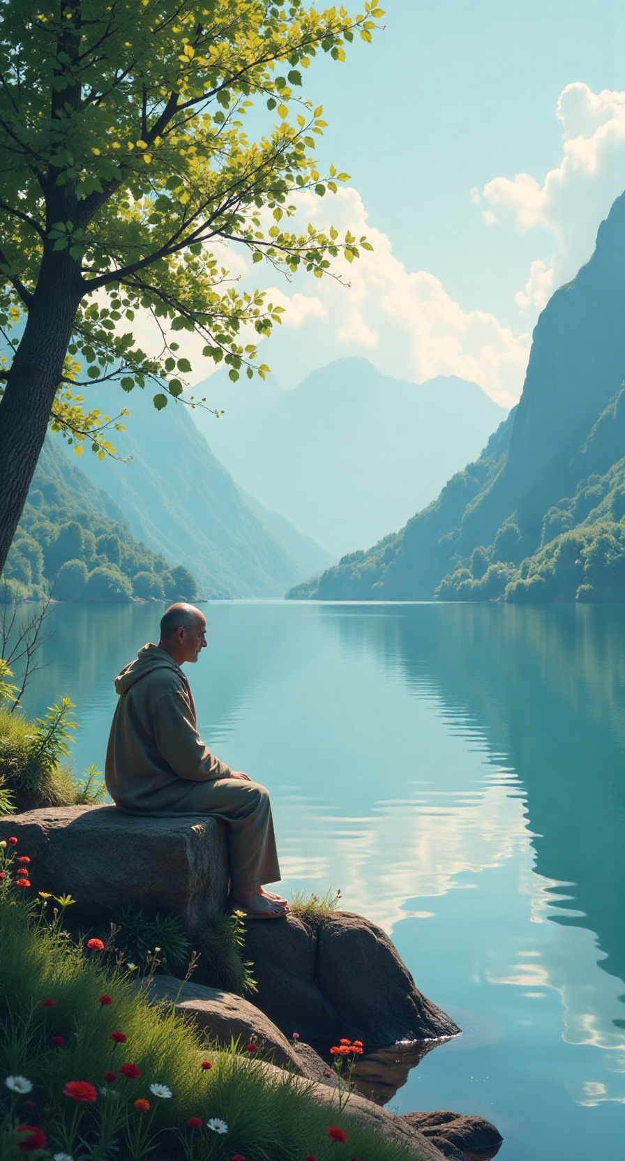 心如止水  在一个宁静的山村,住着一位名叫静心的老和尚