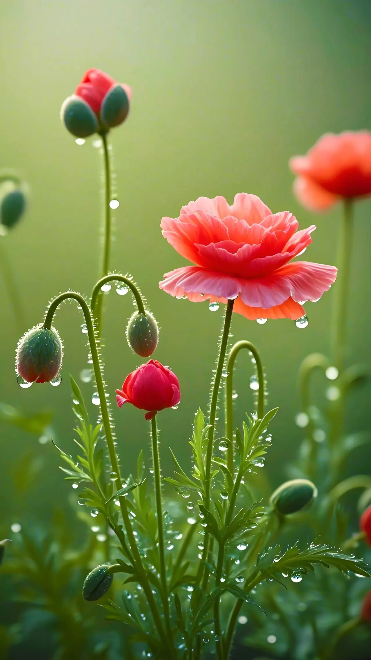 虞美人又称为丽春花,是罂粟科罂粟属一二年生罂粟科罂粟属草本植物