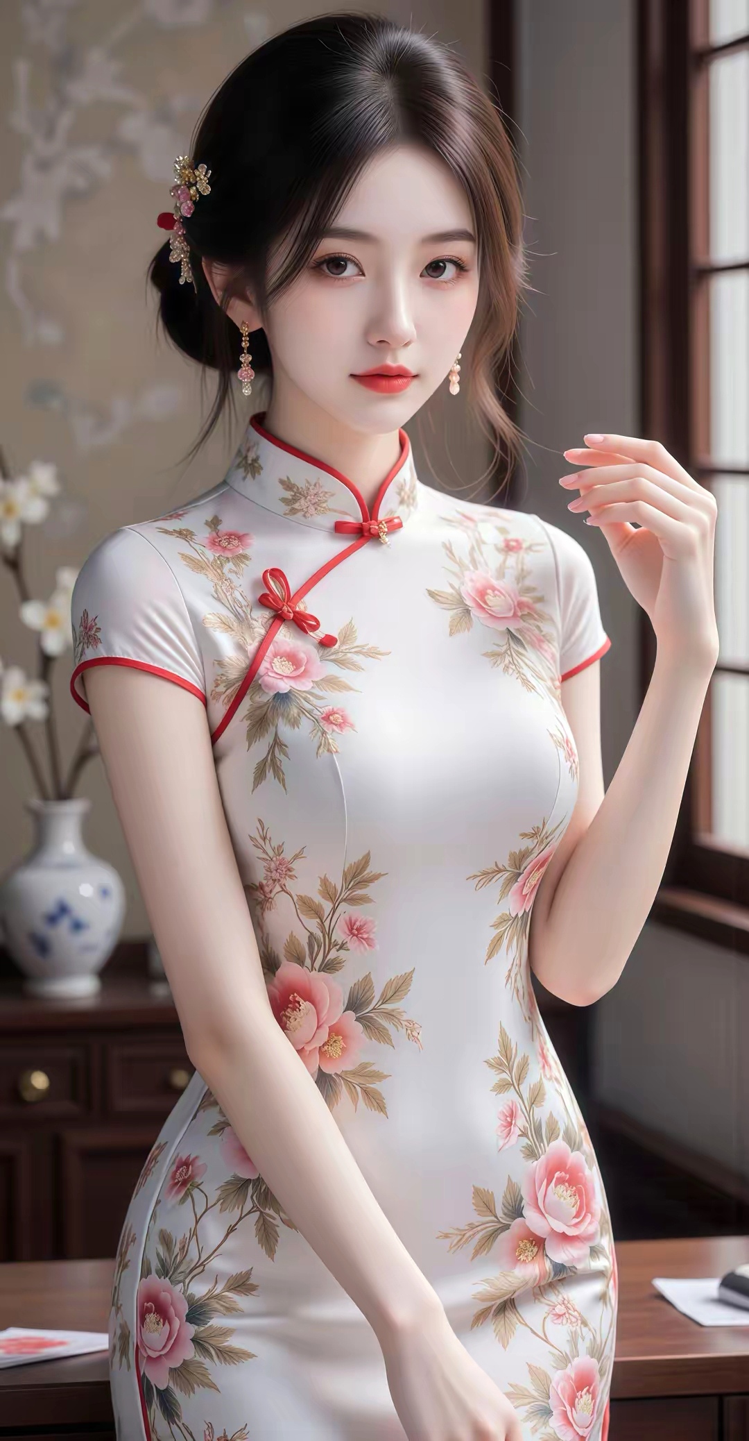 旗袍小姐姐优雅迷人,美得不可方物