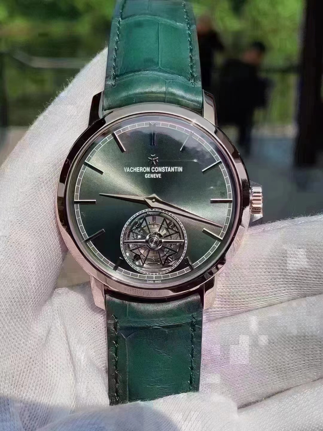 江诗丹顿6000t帝王绿 成功人士的标配 实物非常漂亮!