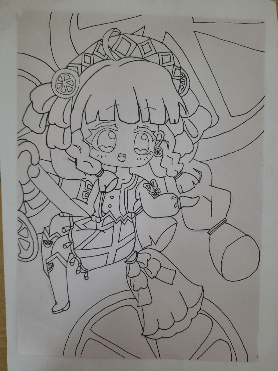 迷你世界秋果#临摹#未上色#画画超简单 原创者:a萌丫手绘xin,希望