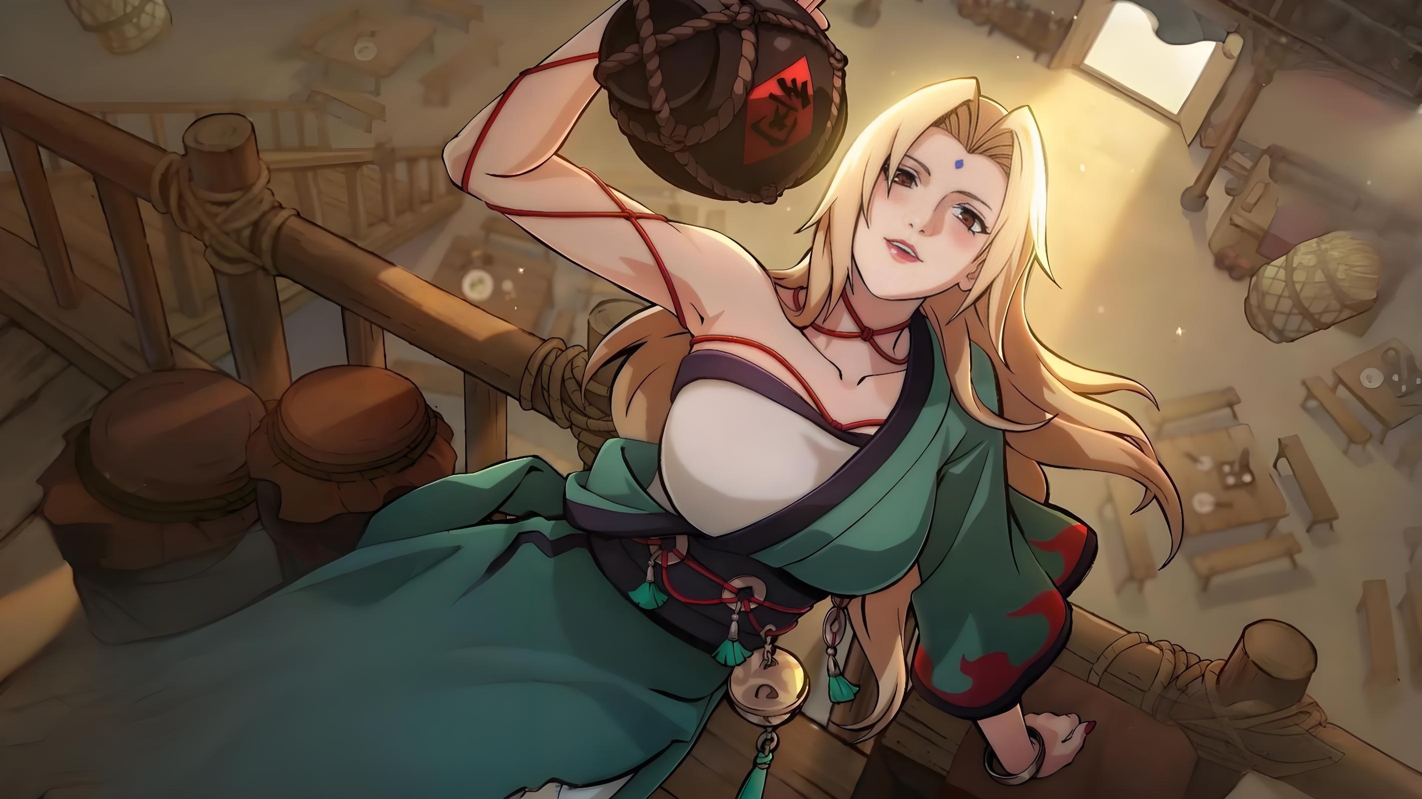 纲手这古韵的服饰也是有不一样的韵味,妥妥的老板娘!