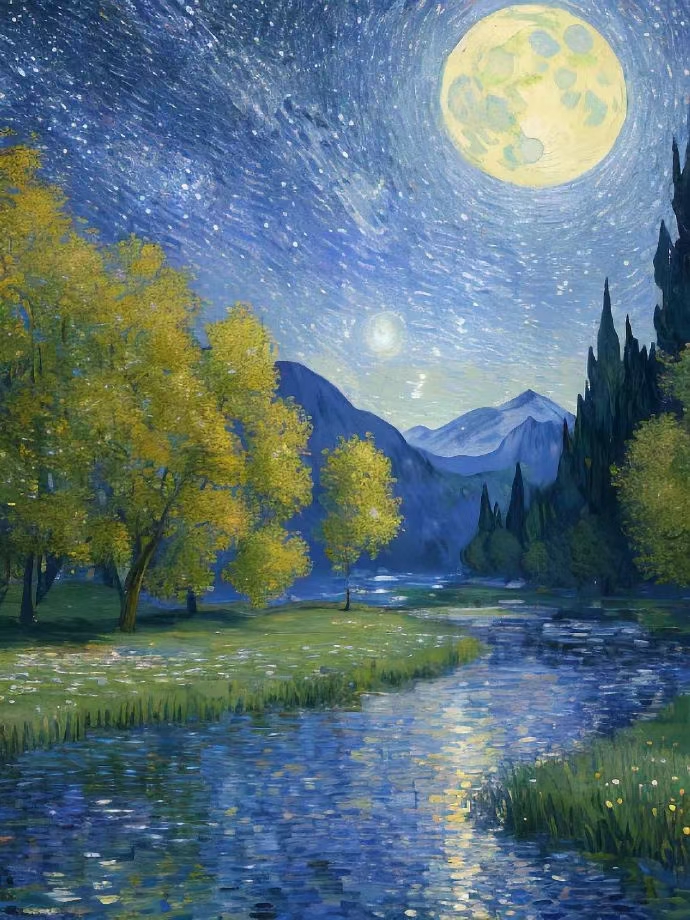 荷兰后印象派画家 梵高vincent van gogh星空欣赏