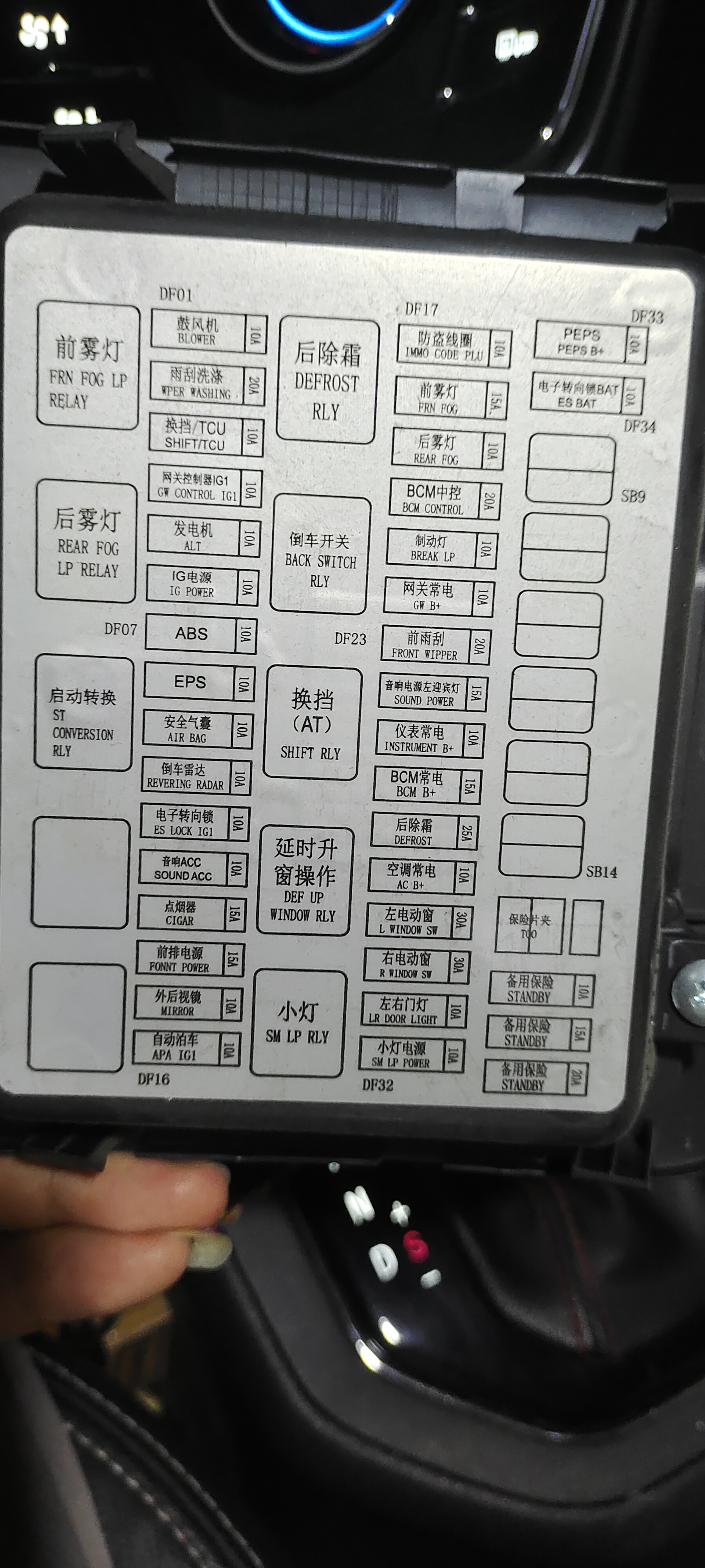 长安cs35保险盒示意图图片