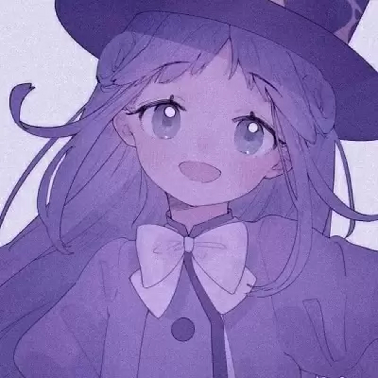 月白星紫色的卡通头像女孩子的