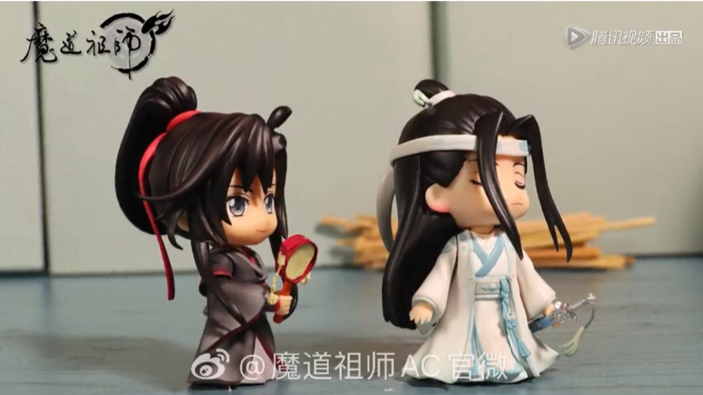 魔道祖师ac官微定格动画,第一张像极了抱抱,第二张拨浪鼓是儿童节礼物