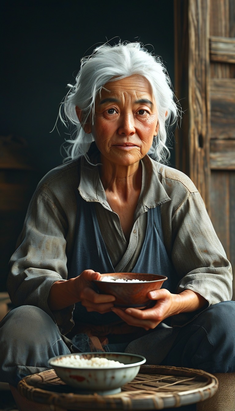 她的儿媳,比自己的儿女还要孝顺,而且亲自端饭给她吃!