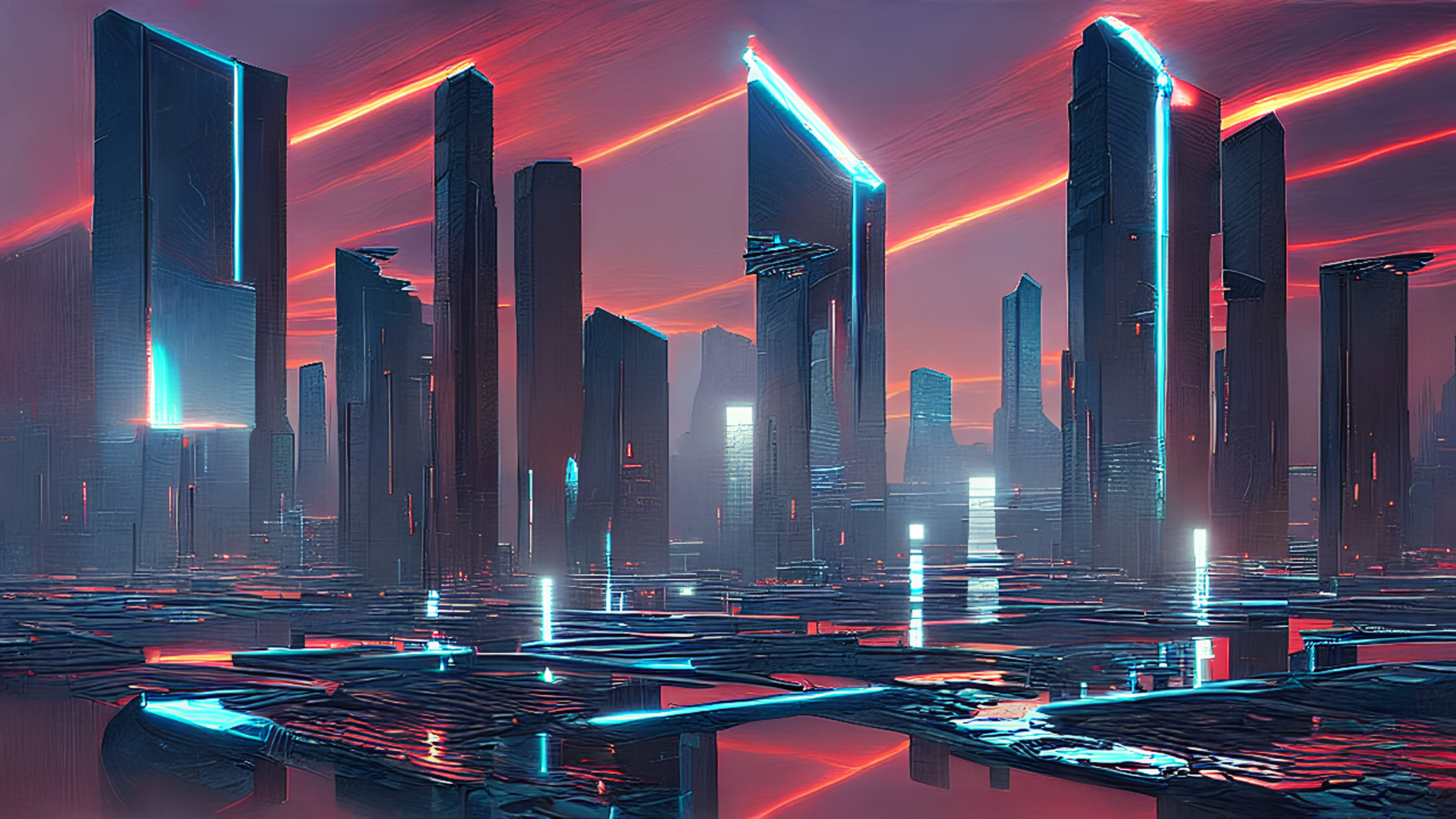 这是ai想象的未来世界 #ai绘画