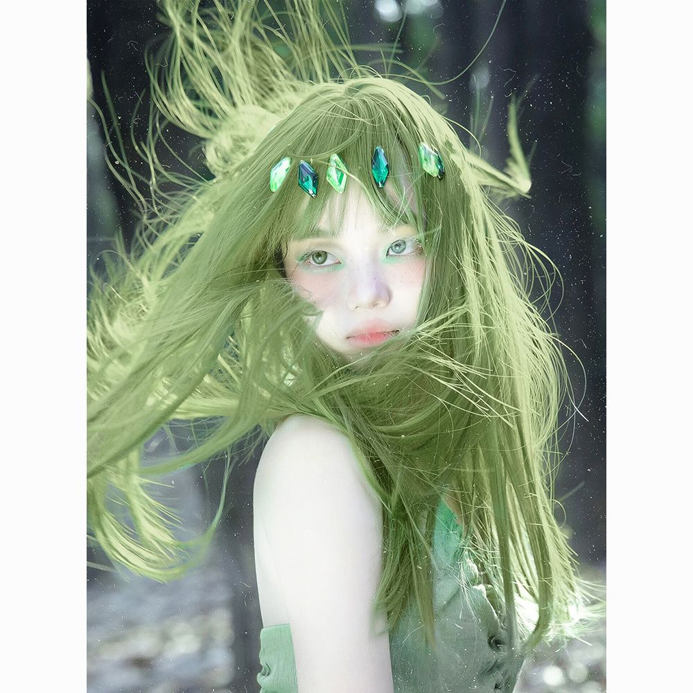 「五彩头像4」绿色森系呀~鞠婧祎太美啦