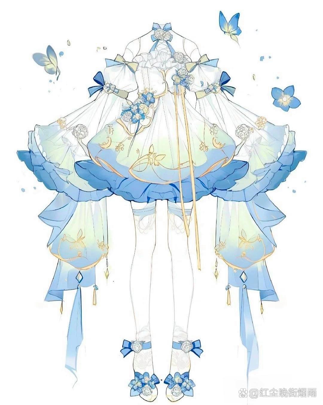 哇,这些裙子也太梦幻了吧,好像童话里走出来的公主,蝴蝶都来伴舞了,美