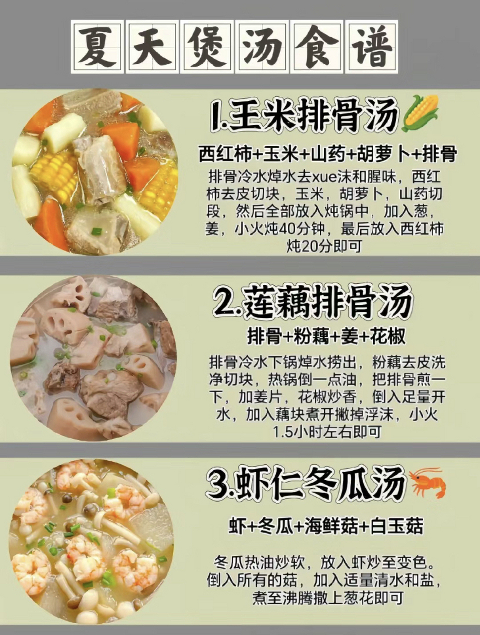 夏季炖盅炖汤食谱大全图片