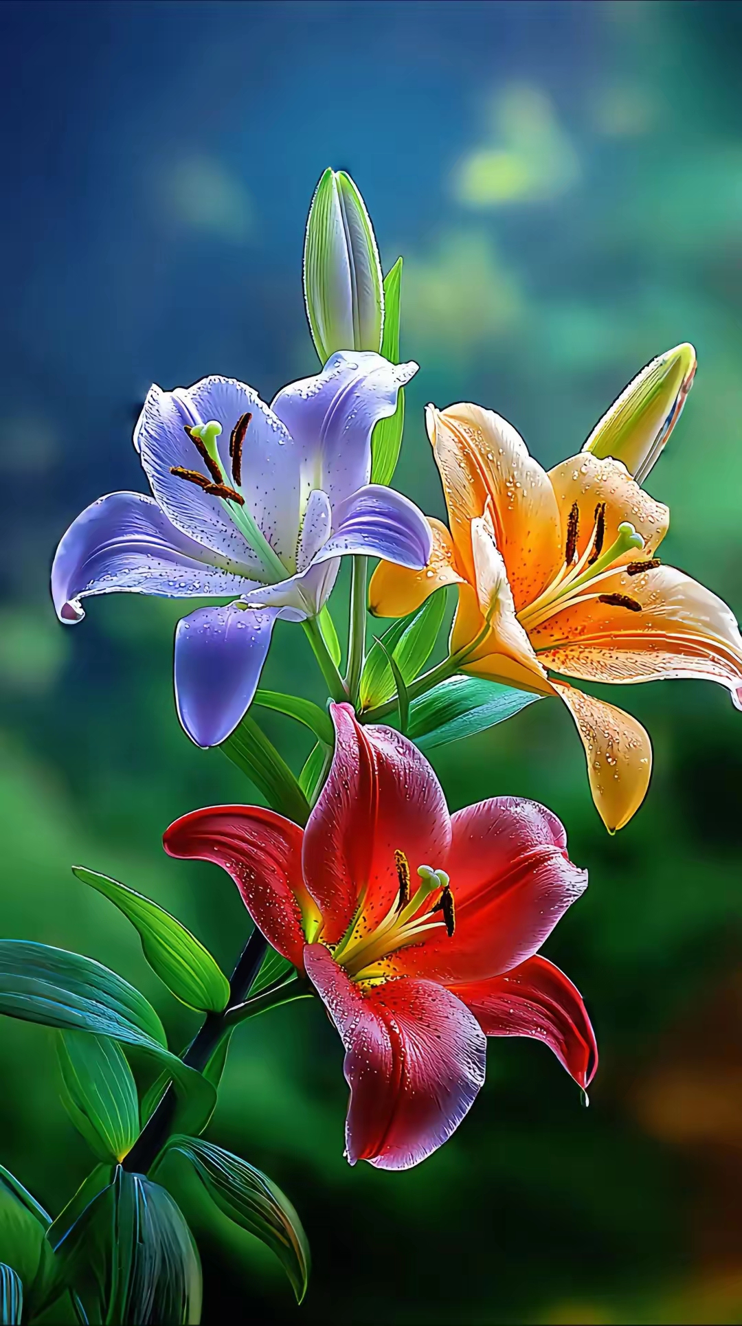 百合:凝香绿枝间,诗意风情长