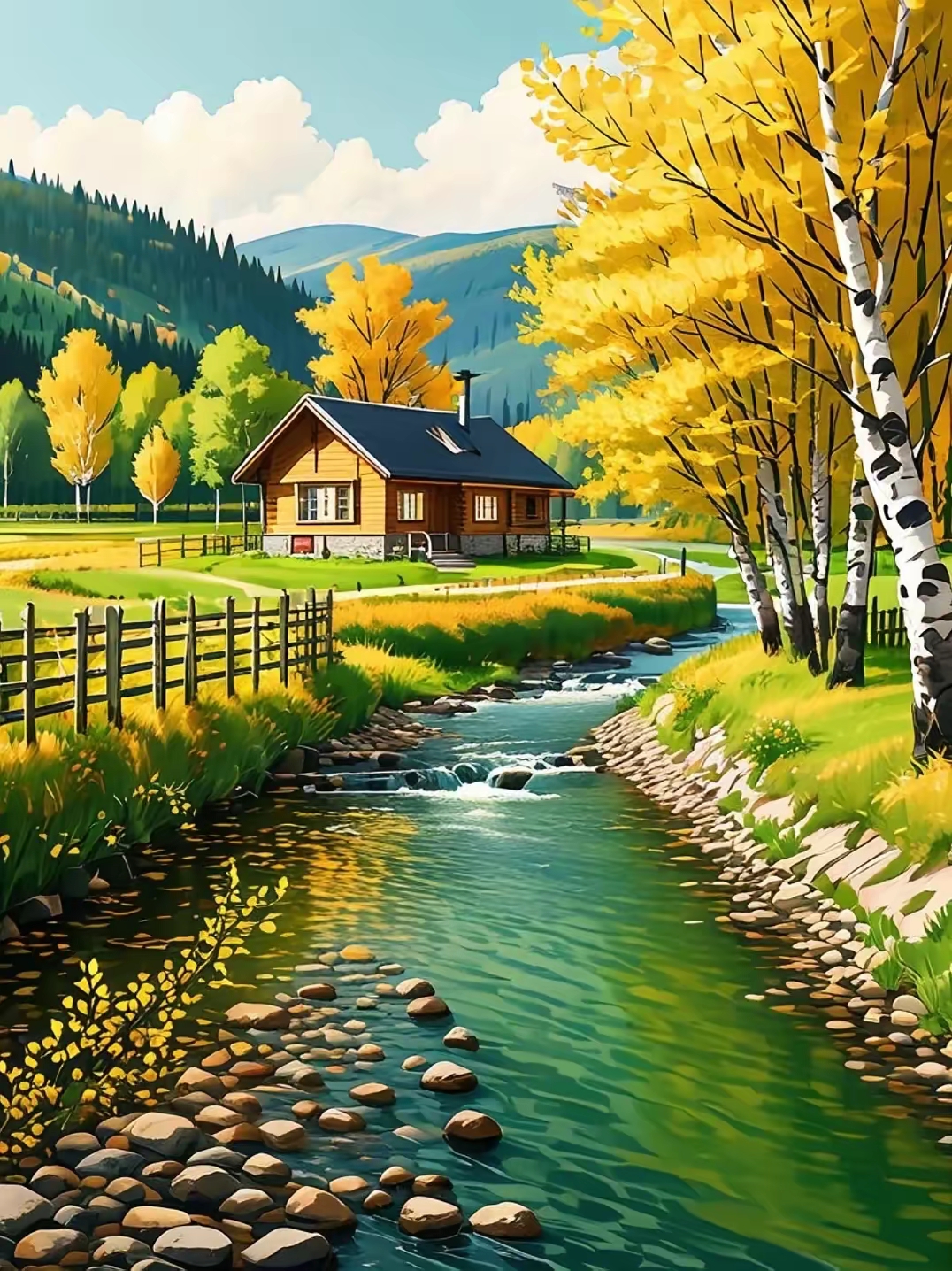 画里秋乡:桃源般的静谧之境