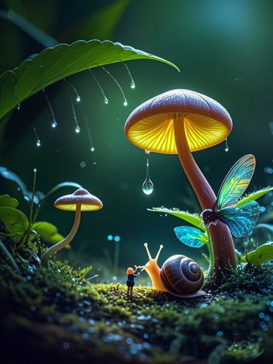 这幅画面宛如一个奇幻的童话世界