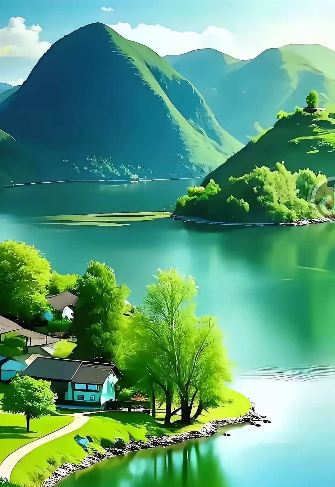 瞧,一幅绝美的世外桃源山水画卷在眼前徐徐铺展