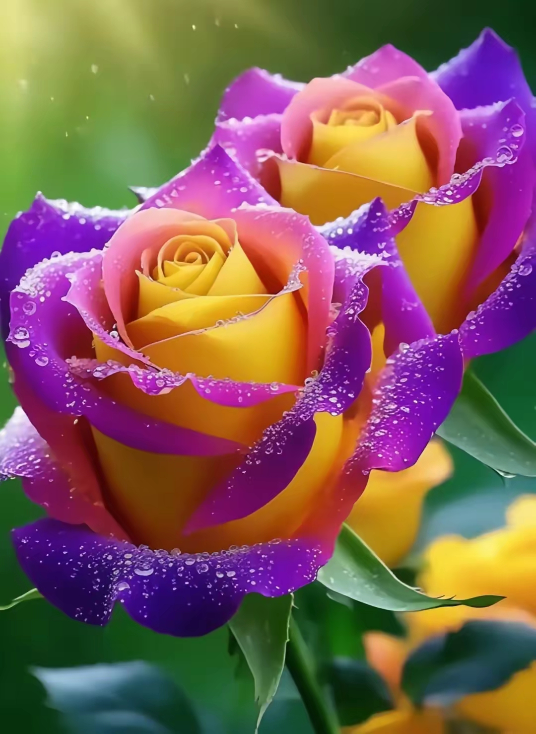 瞧这花儿,花瓣边缘是神秘高贵的紫色,似夜幕下的幽潭,深邃而迷人