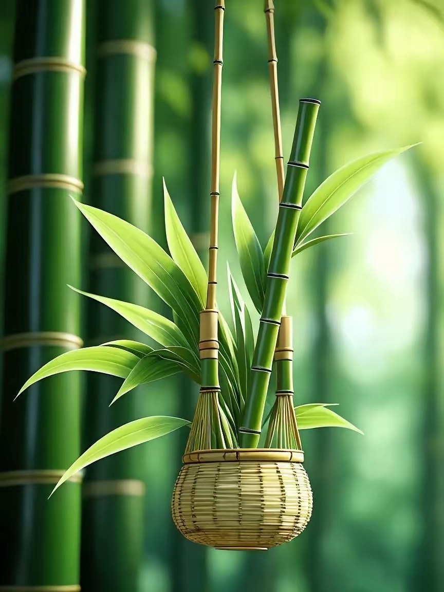 在悠悠天地间,竹子傲然挺立