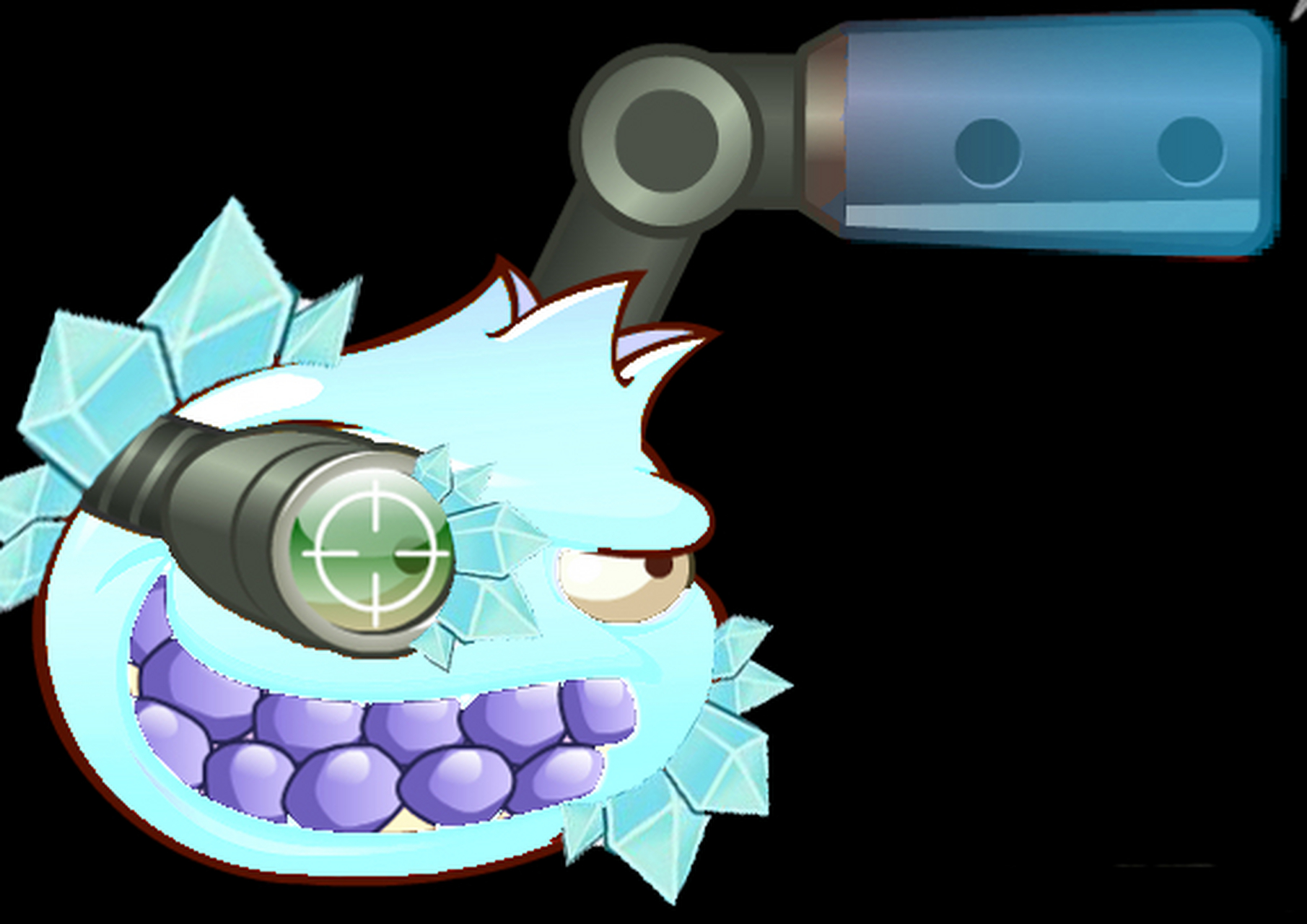 随便p的植物:寒冰机枪石榴 阳光消耗,品质和攻击方式由大家来想