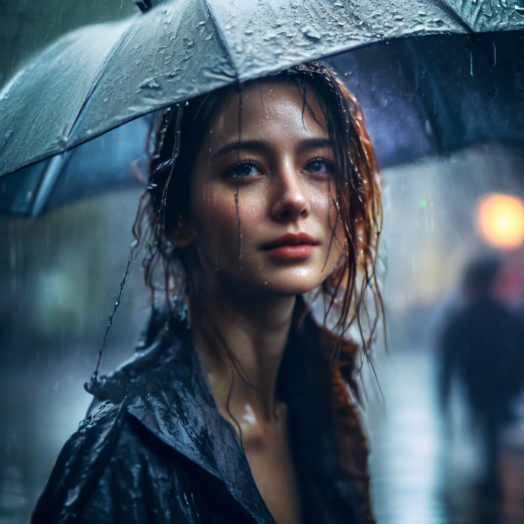 她的眼神深邃而神秘,仿佛藏着无尽的智慧与故事.