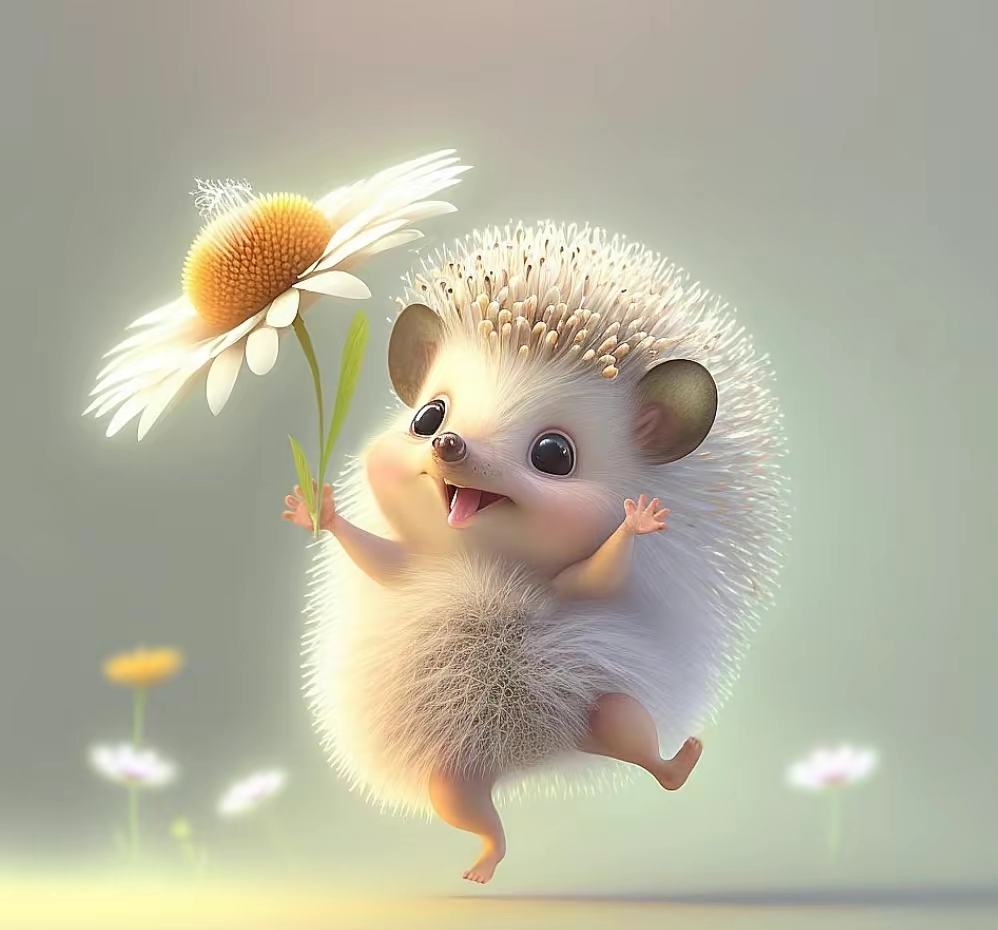 超级可爱的小刺猬,蹦蹦跳跳真可爱