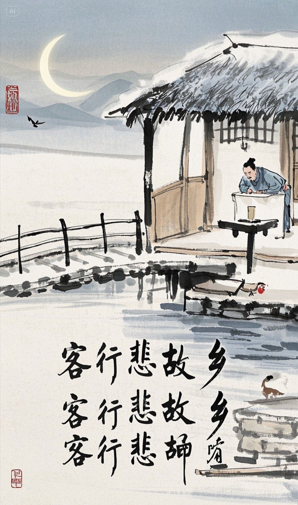 《商山早行》是唐代诗人温庭筠的一首五言律诗,以凝练的语言和生动的