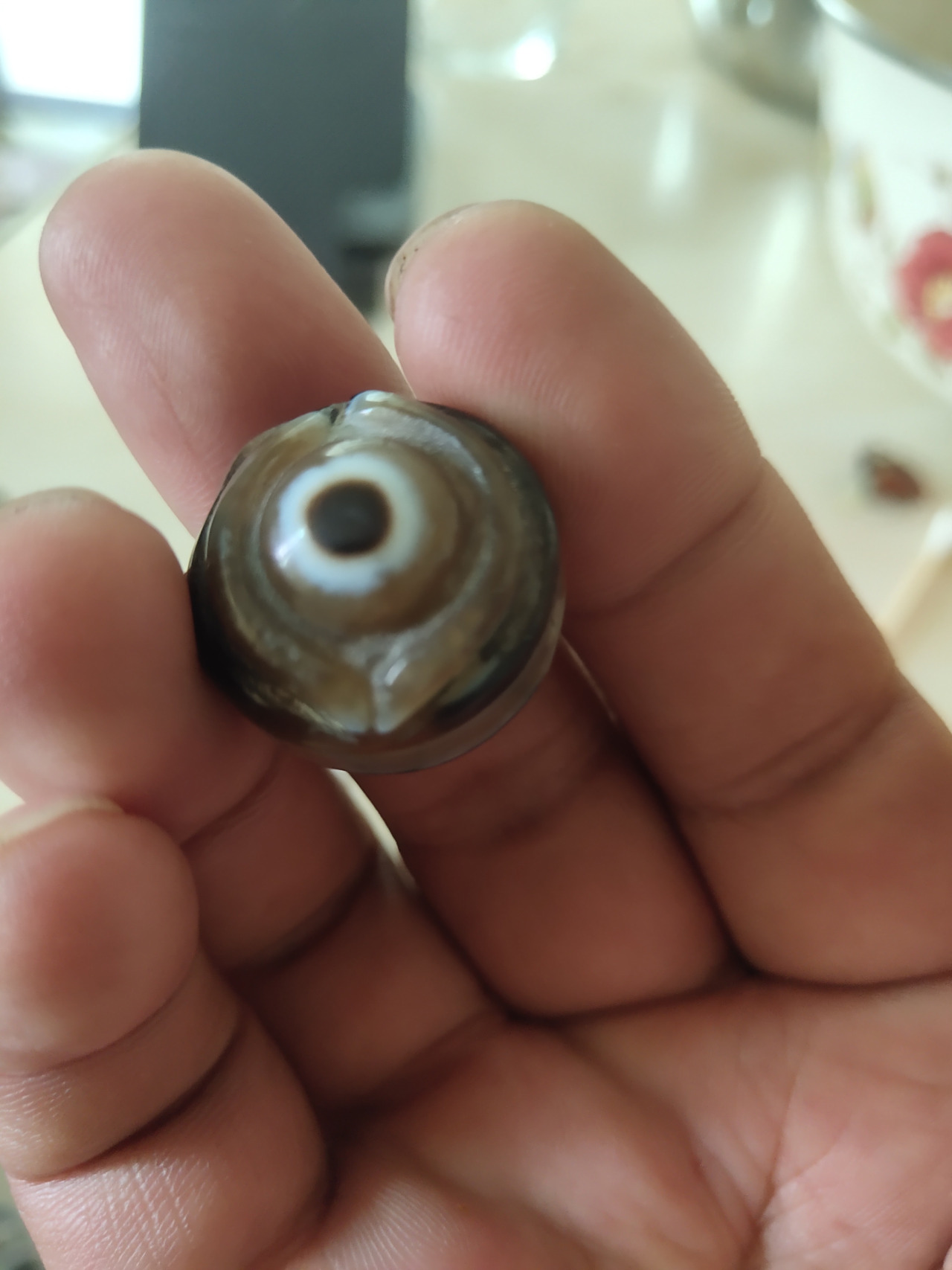 羊板眼天珠各位大佬给看看品相如何[作揖]